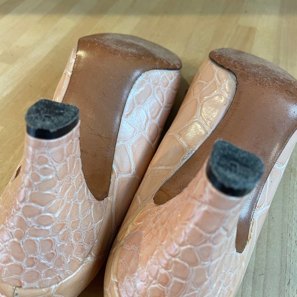 Vintage Andrew Geller  Peach Croc Pumps 7.5A - Picture 6 of 8